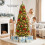 Costway Pencil Christmas Tree Pre Lit Slim Artificial Xmas Tree w/ LED Lights 6