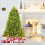 Costway Pre-Lit Artificial Christmas Tree Xmas Tree 8 Lighting Modes 9