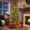 Costway Pencil Christmas Tree Pre Lit Slim Artificial Xmas Tree w/ LED Lights 7
