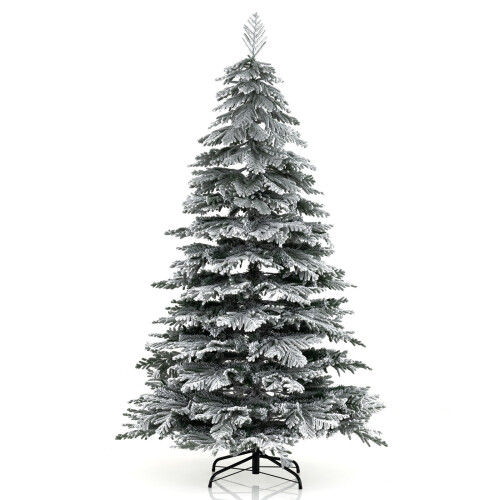 Costway Artificial Christmas Tree Hinged Holiday Tree w/ Lush Branch Tips