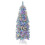 Costway Pre-Lit Artificial Christmas Tree Hinged Pencil Xmas Tree 1