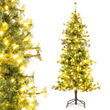 Artificial Christmas Tree Pre-Lit Xmas Tree with 370 Branch Tips
