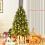 Costway Pre-Lit Artificial Christmas Tree Xmas Tree 8 Lighting Modes 5