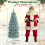 Costway Pre-Lit Artificial Christmas Tree Hinged Pencil Xmas Tree 3