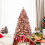 Costway Artificial Xmas Tree Hinged Christmas Tree w/688 Branch Tips-Purple 6
