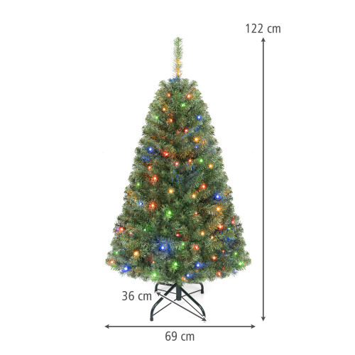 Costway Pre-Lit Hinged Christmas Tree with 296 Dense Branch Tips 2