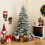 Costway Artificial Christmas Tree Hinged Holiday Tree w/ Lush Branch Tips 10