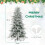 Costway Artificial Christmas Tree Flocked Xmas Tree w/820 PVC Branch Tips 3