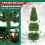 Costway Pencil Christmas Tree Pre Lit Slim Artificial Xmas Tree w/ LED Lights 10
