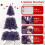 Costway Artificial Xmas Tree Hinged Christmas Tree w/688 Branch Tips-Purple 9