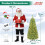 Costway Pre-lit Christmas Tree 300 Branch Tips Home Party Holiday 4