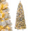 Costway Pop up Artificial Christmas Tree Pre-Lit Snow Flocked Xmas Tree 2