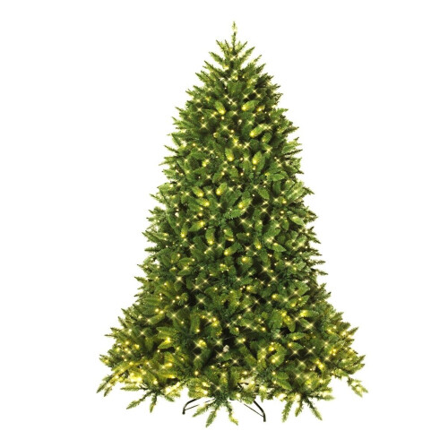 Costway Pre-Lit Artificial Christmas Tree Xmas Tree Lighting Modes LED Lights 1