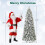 Costway Pop up Artificial Christmas Tree Pre-Lit Snow Flocked Xmas Tree 3