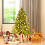 Costway Pre-Lit Artificial Christmas Tree Xmas Tree Lighting Modes LED Lights 7