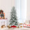 Costway Artificial Christmas Tree Flocked Xmas Tree w/820 PVC Branch Tips 4