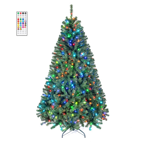 Costway Pre-lit Christmas Tree Artificial Xmas Tree with 1072 Branch Tips 1