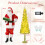 Costway Whimsical Christmas Tree Bendable Artificial Xmas Tree-Lime Green 3