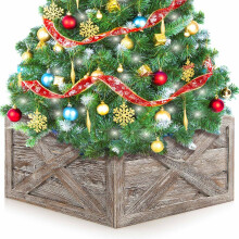 Christmas Tree Collar Box Wooden Tree Box Stand Cover