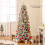 Costway Pop up Artificial Christmas Tree Pre-Lit Snow Flocked Xmas Tree 5