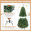 Costway Artificial Christmas Tree Pre Lit Hinged Green Xmas Tree with 11 Modes 4