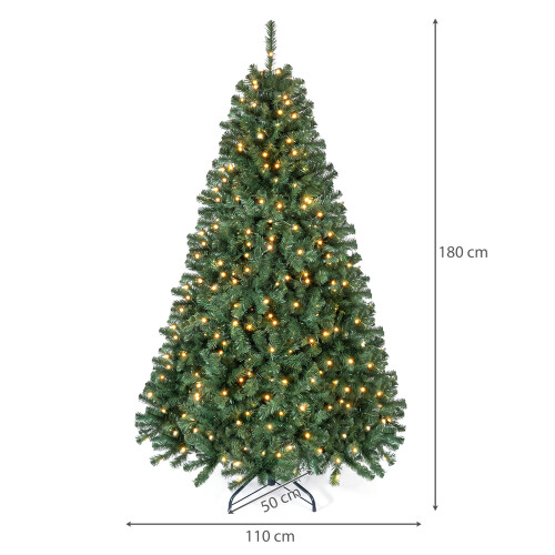 Costway Pre-lit Christmas Tree Artificial Xmas Tree with 1072 Branch Tips 2