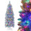 Costway Pre-Lit Artificial Christmas Tree Hinged Pencil Xmas Tree 7