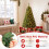 Costway Artificial Christmas Tree Pre Lit Hinged Green Xmas Tree with 11 Modes 5