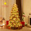 Costway Pre-Lit Artificial Christmas Tree Hinged Snow Flocked Xmas Tree 5