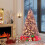 Costway Artificial Xmas Tree Hinged Christmas Tree w/688 Branch Tips-Purple 4