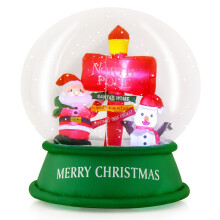 Christmas Inflatable Santa Snow Globe Light Up Crystal Ball with Santa