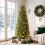 Costway Pencil Christmas Tree Pre Lit Slim Artificial Xmas Tree w/ LED Lights 4