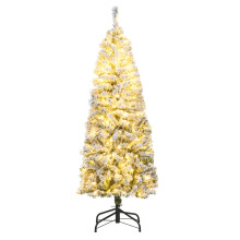 150 CM Pre-Lit Christmas Tree Hinged Slim Pencil Xmas Tree