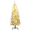 Costway 150 CM Pre-Lit Christmas Tree Hinged Slim Pencil Xmas Tree 1