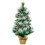 Costway Snow Flocked Pine Artificial Christmas Tree Pine Cone Xmas Decoration 3