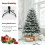 Costway Pre-lit Artificial Christmas Tree Snow-flocked Xmas Tree 4
