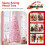 Costway Pink Flocked Pencil Christmas Tree Hinged Artificial Fir Xmas Tree 4
