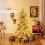 Costway Artificial Christmas Tree Flocked Xmas Tree w/820 PVC Branch Tips 10