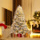 Costway 180 cm Artificial Christmas Tree Pre-lit Hinged Xmas Tree 4
