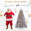 Costway Flocked Artificial Fir Xmas Tree with 300 Pre-Lit RGB LED Lights 3