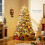 Costway 180 cm Artificial Christmas Tree Pre-lit Hinged Xmas Tree 5
