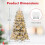 Costway Pre-Lit Artificial Christmas Tree Hinged Snow Flocked Xmas Tree 3