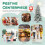 Costway Artificial Christmas Tree Flocked Xmas Tree w/820 PVC Branch Tips 9
