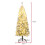 Costway 150 CM Pre-Lit Christmas Tree Hinged Slim Pencil Xmas Tree 3