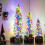 Costway Artificial Christmas Tree Set Flocked Xmas Tree Set 5