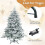 Costway Artificial Xmas Tree Flocked Christmas Tree with 1415 Branch Tips 10