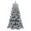 Costway Pre-Lit Artificial Christmas Tree Hinged Snow Flocked Xmas Tree 11