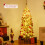 Costway 150 CM Pre-Lit Christmas Tree Hinged Slim Pencil Xmas Tree 4