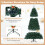 Costway Pre-lit Christmas Tree Artificial Xmas Tree with 1072 Branch Tips 7