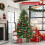 Costway Pre-Lit Artificial Christmas Tree Hinged Christmas Tree 4